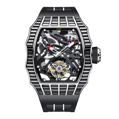 2310 Trapezoidal Crystal Automatic Black - Nero