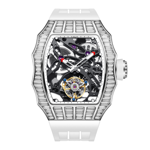 2310 Trapezoidal Crystal Automatic White - Bianco