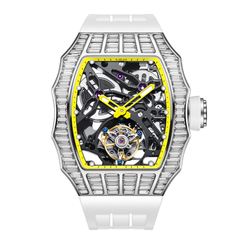 2310 Trapezoidal Crystal Automatic Yellow - Giallo