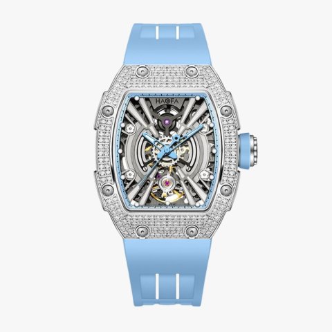 1907L Automatic Watch Crystal Bezel Blue - Azzurro